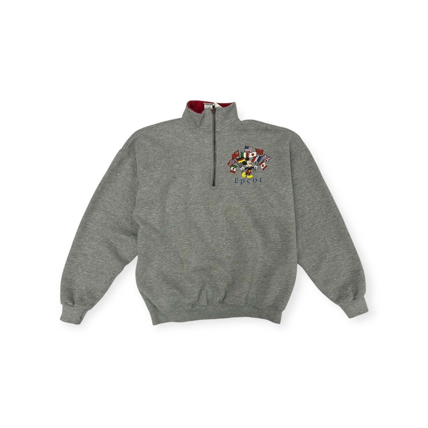 Vintage Epcot Disney 1/4 Zip Crewneck Size XL
