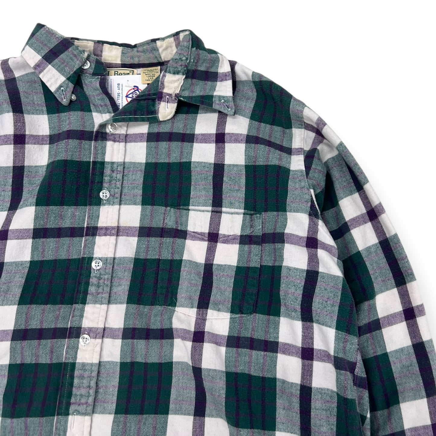 Vintage L.L Bean Flannel Button Up Size Large