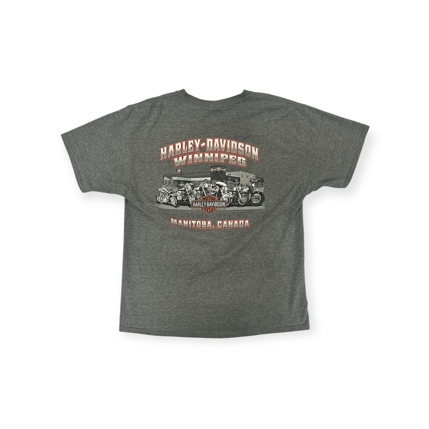 Harley Davidson Timeless Legend Winnipeg, MB T-shirt Size Large