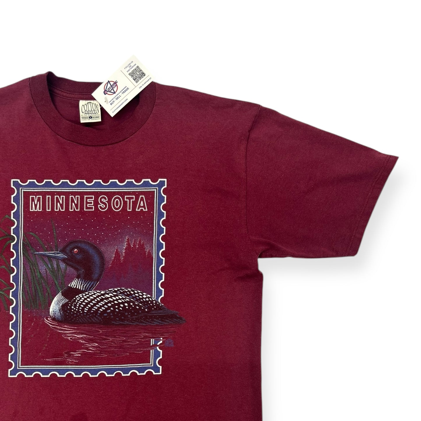 Minnesota Loon Stamp T-shirt Size Large