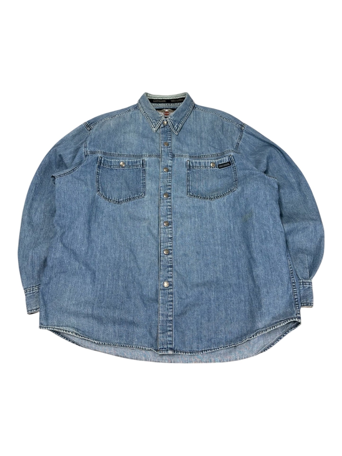 Vintage Harley Denim Button Up (As Is)