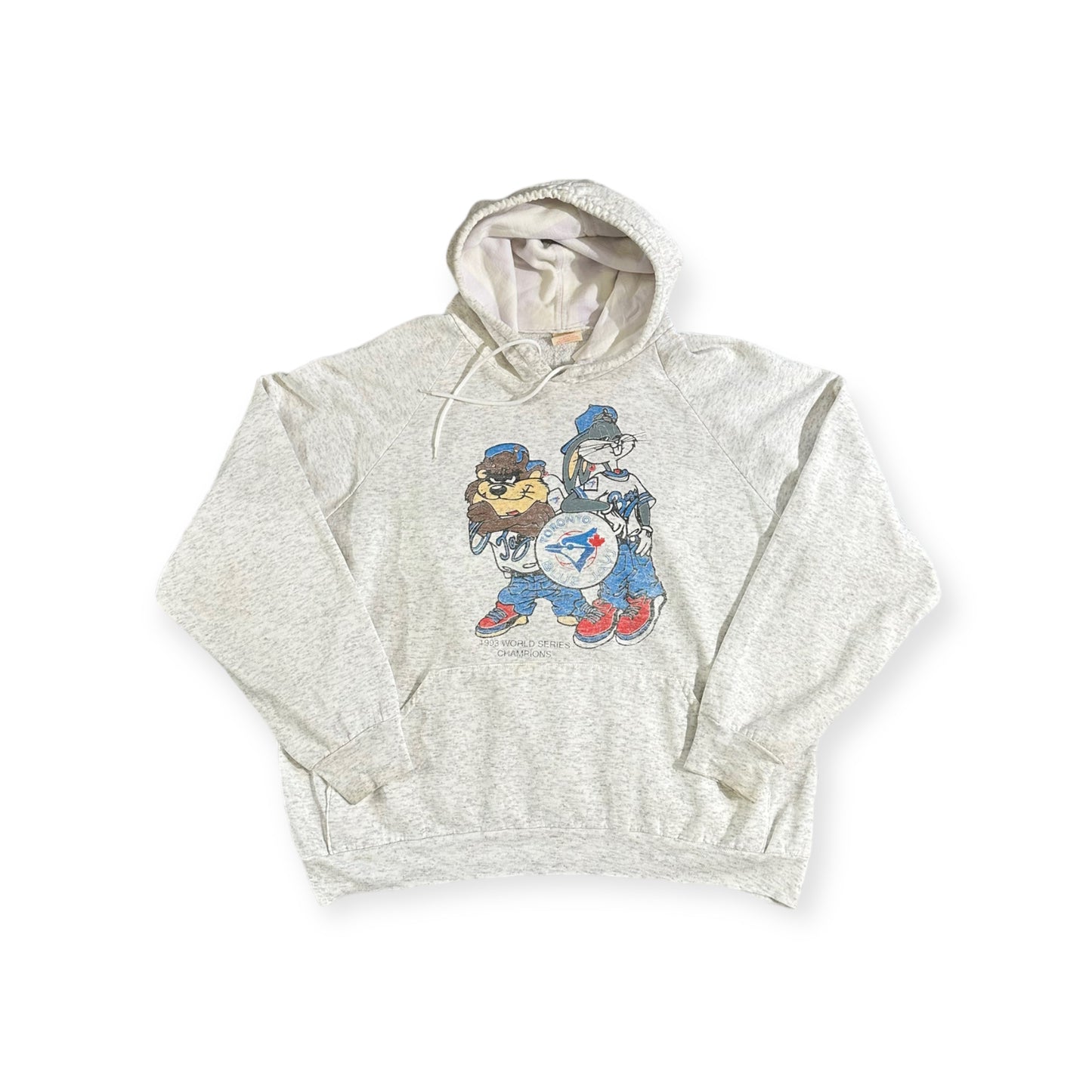 Vintage 1993 Taz & Bugs World Series Blue Jays Hoodie
