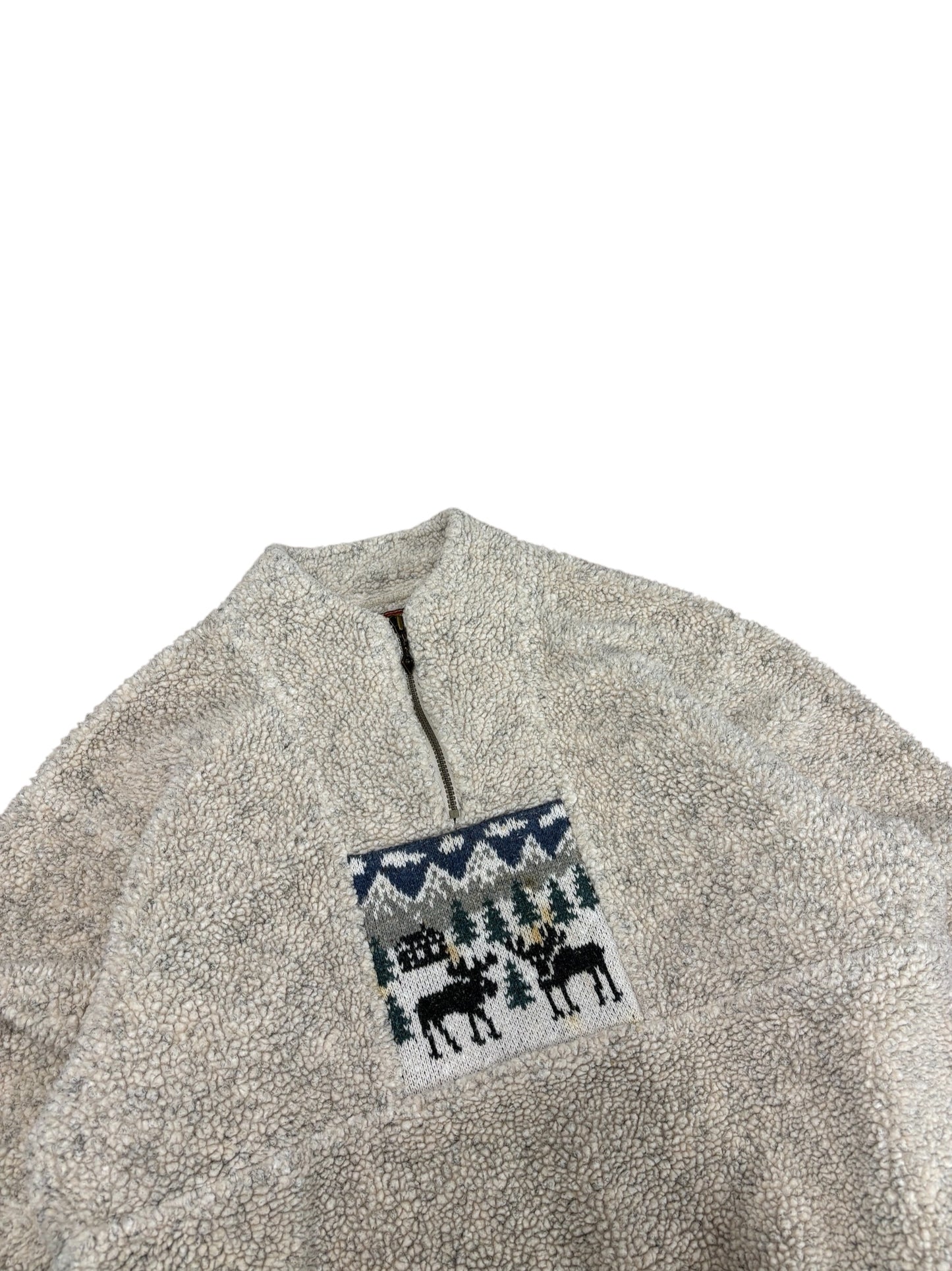 Vintage Fine Alps Moose 1/4 Sherpa Jacket