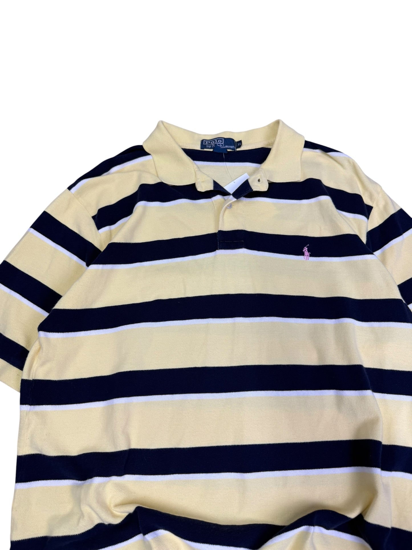 Vintage Striped Collared Shirt Pink Pony