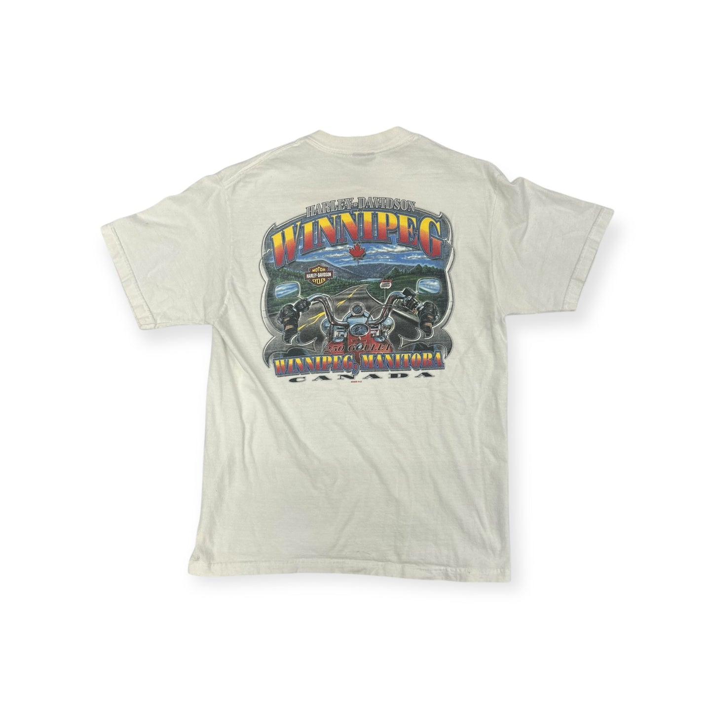 Vintage 2000 Harley Davidson Winnipeg, MB T-shirt Size Medium