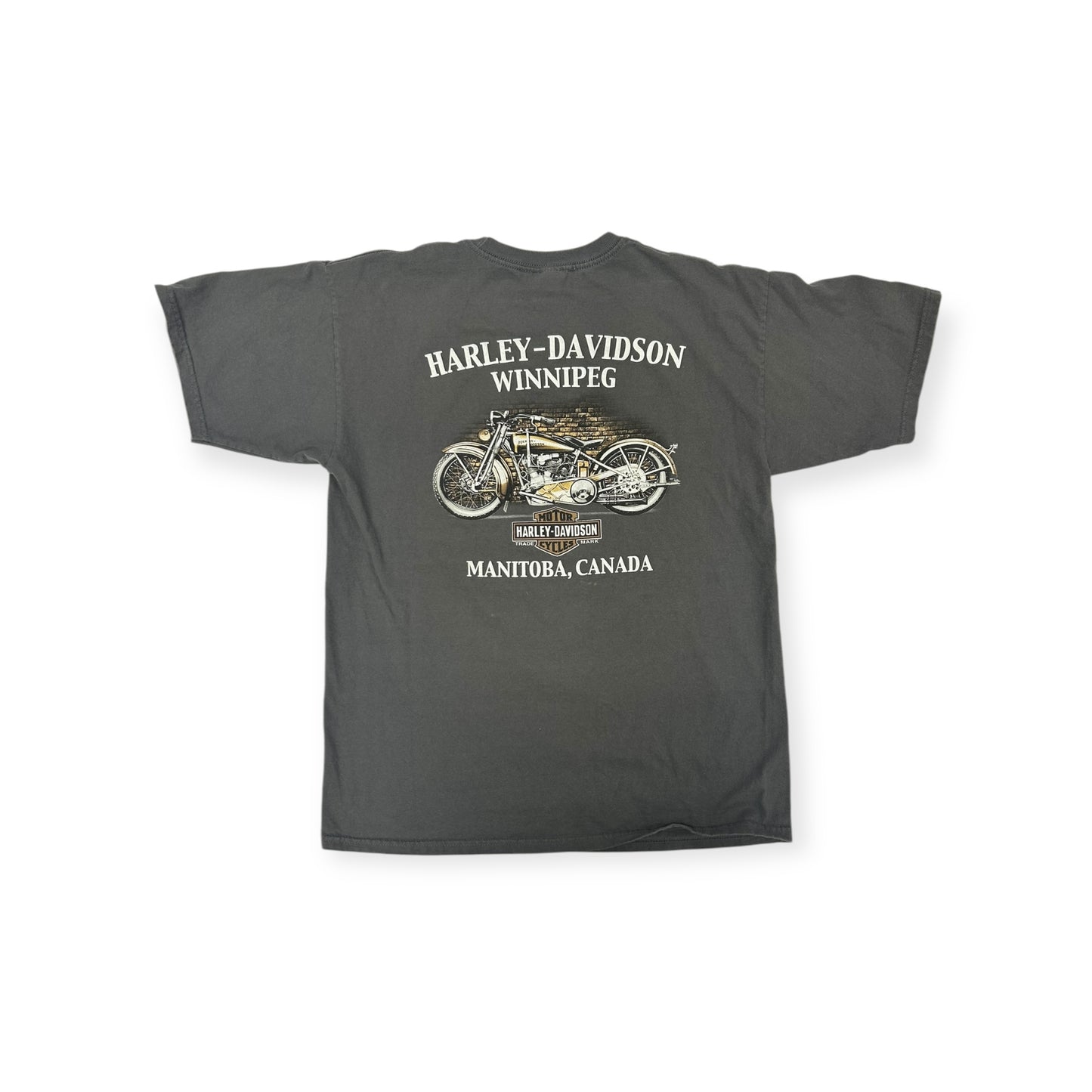 Harley Davidson Girl on a Bike Winnipeg, MB T-shirt Size Large