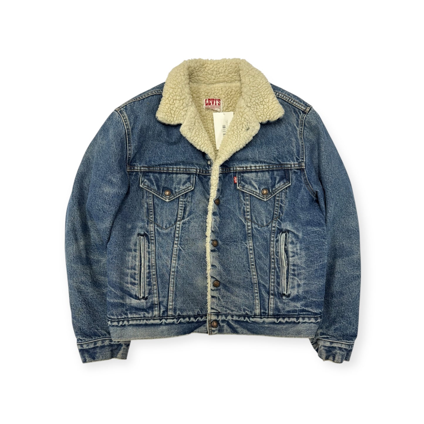 Vintage 80s Levis Sherpa Trucker Denim Jacket Size Large