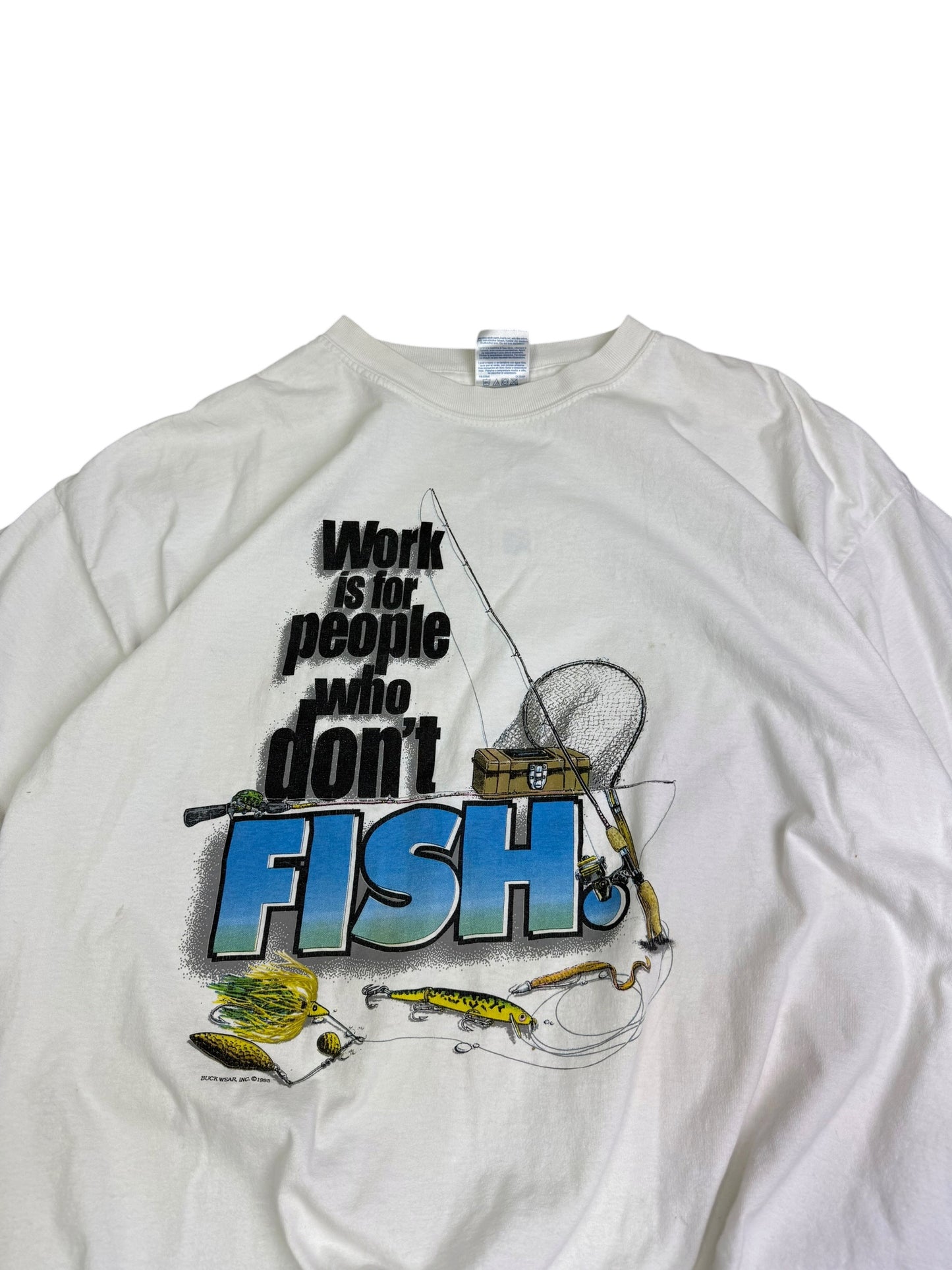 Vintage "Work is for people, who don't fish" T-shirt