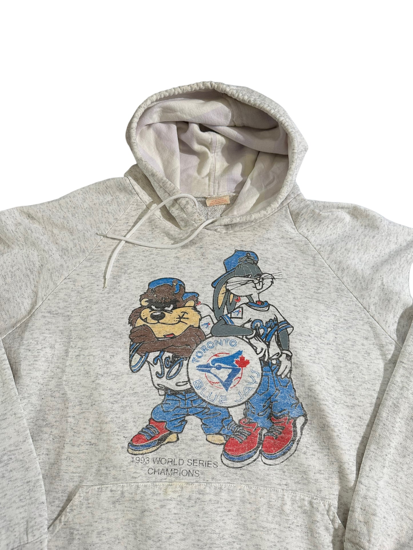 Vintage 1993 Taz & Bugs World Series Blue Jays Hoodie