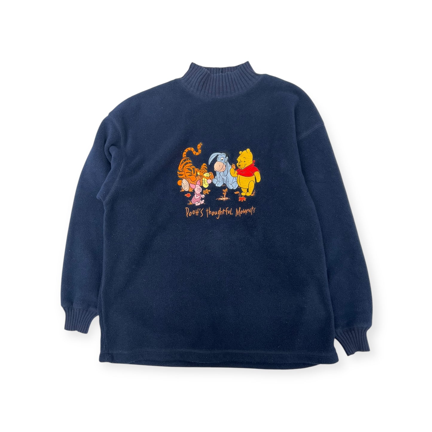 Vintage Pooh's Thougtful Moment Fleece Crewneck Size Large