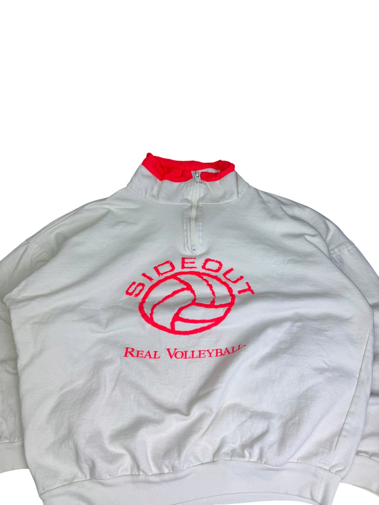 Vintage Side Out Volleyball 1/4 Zip Crewneck