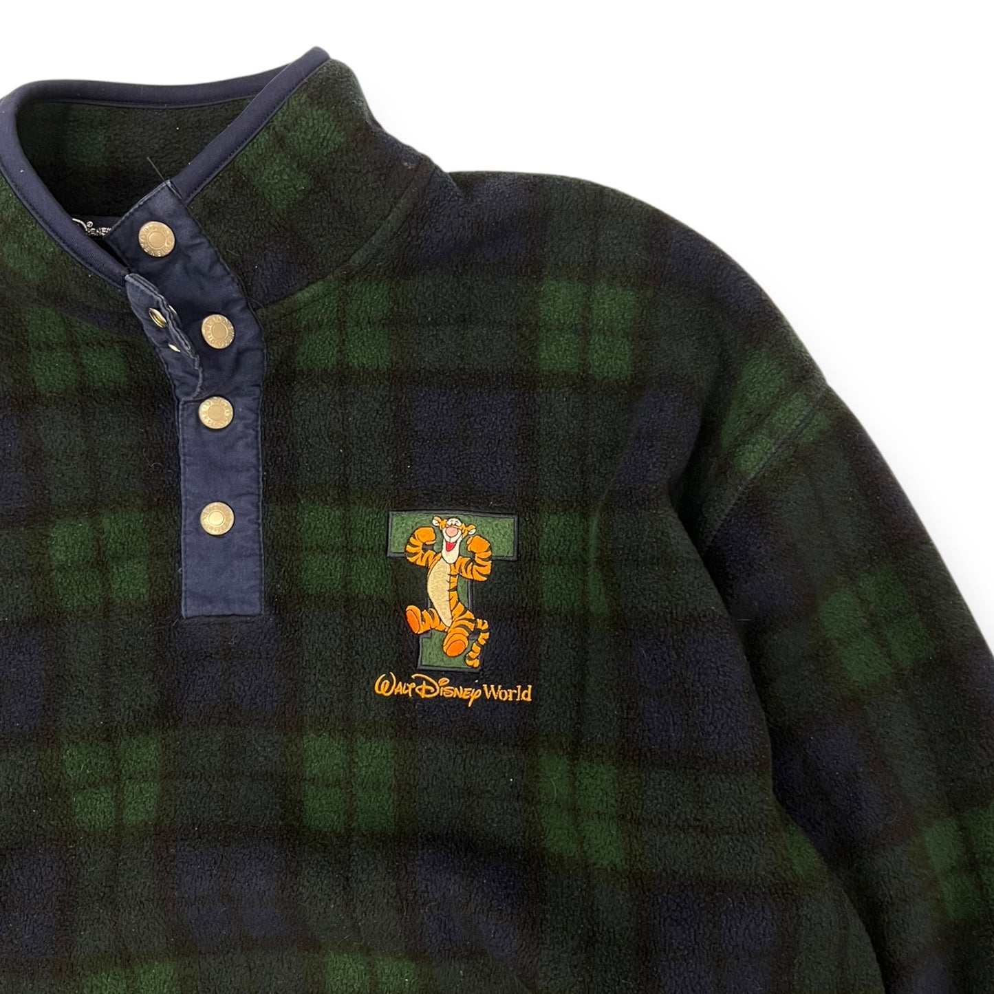 Vintage Tigger Plaid Fleece Light Jacket Size Large