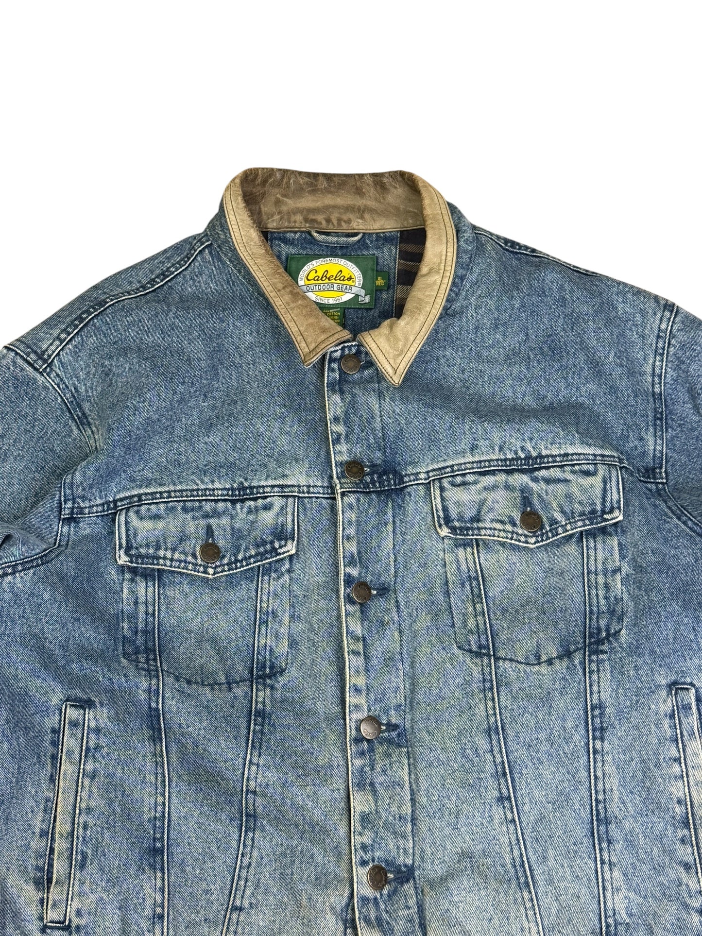 Vintage Cabela's Lined Denim Jacket