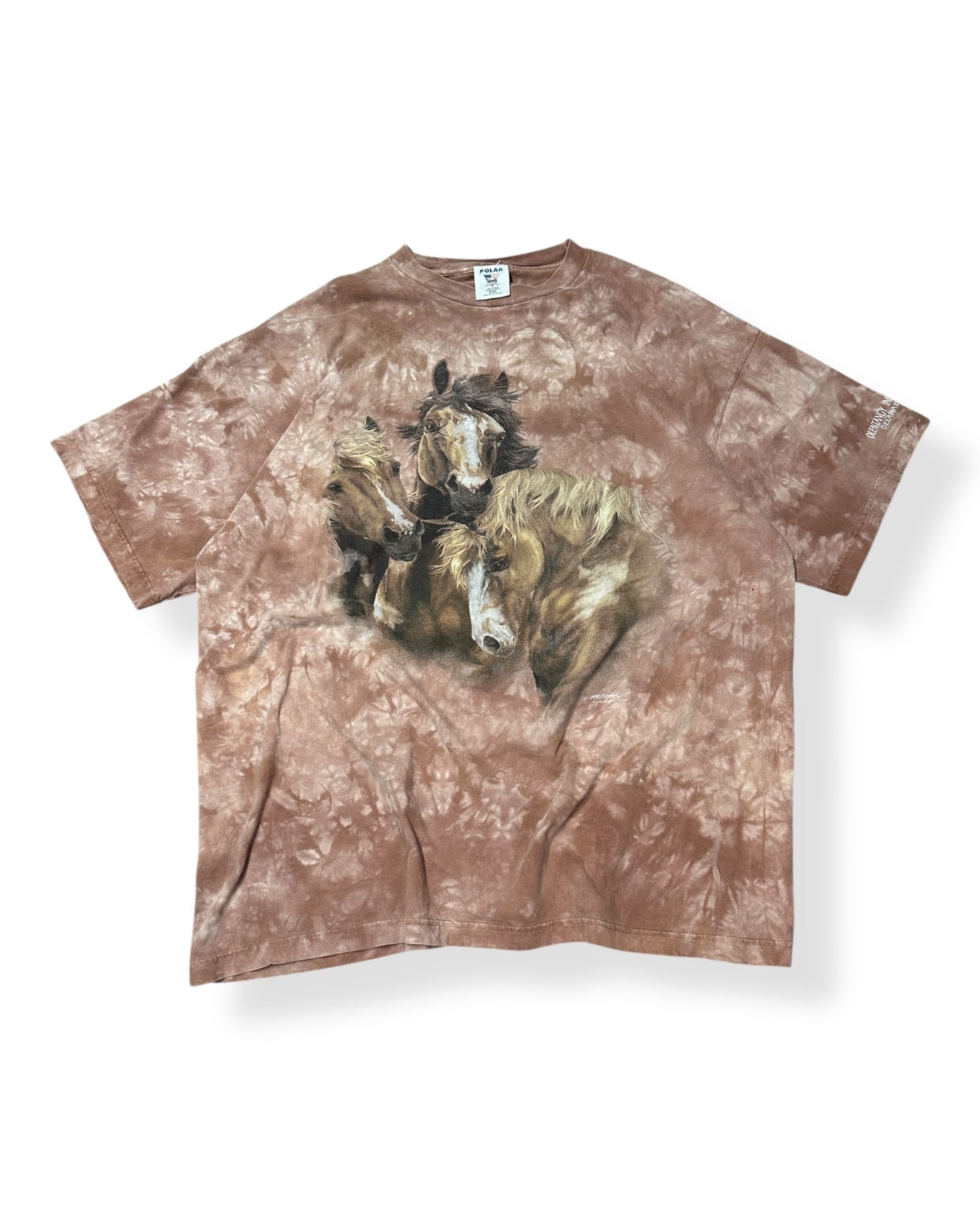 Vintage Horses Tie Dye AOP T-shirt