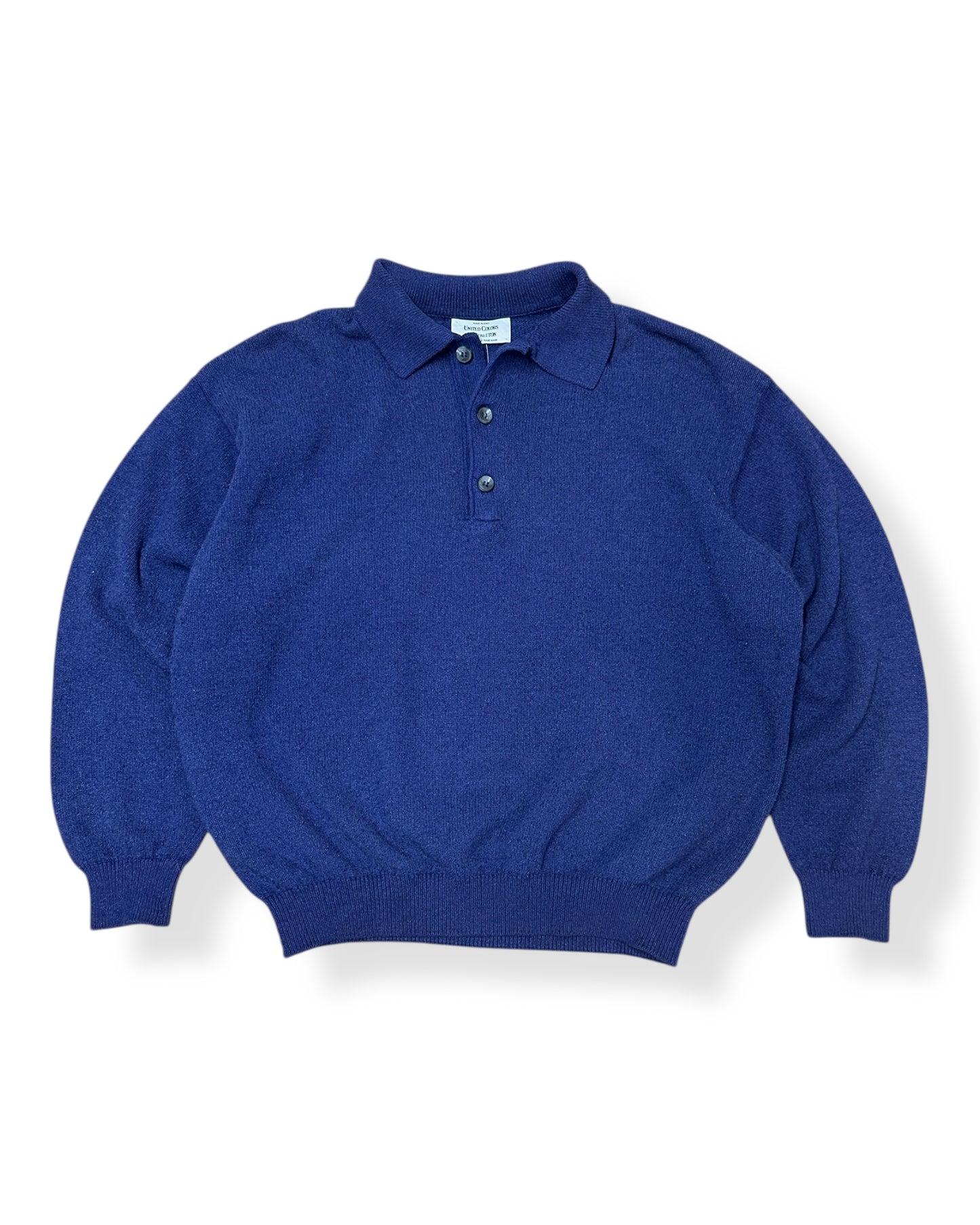 Vintage Benneton Henley Knit Sweater