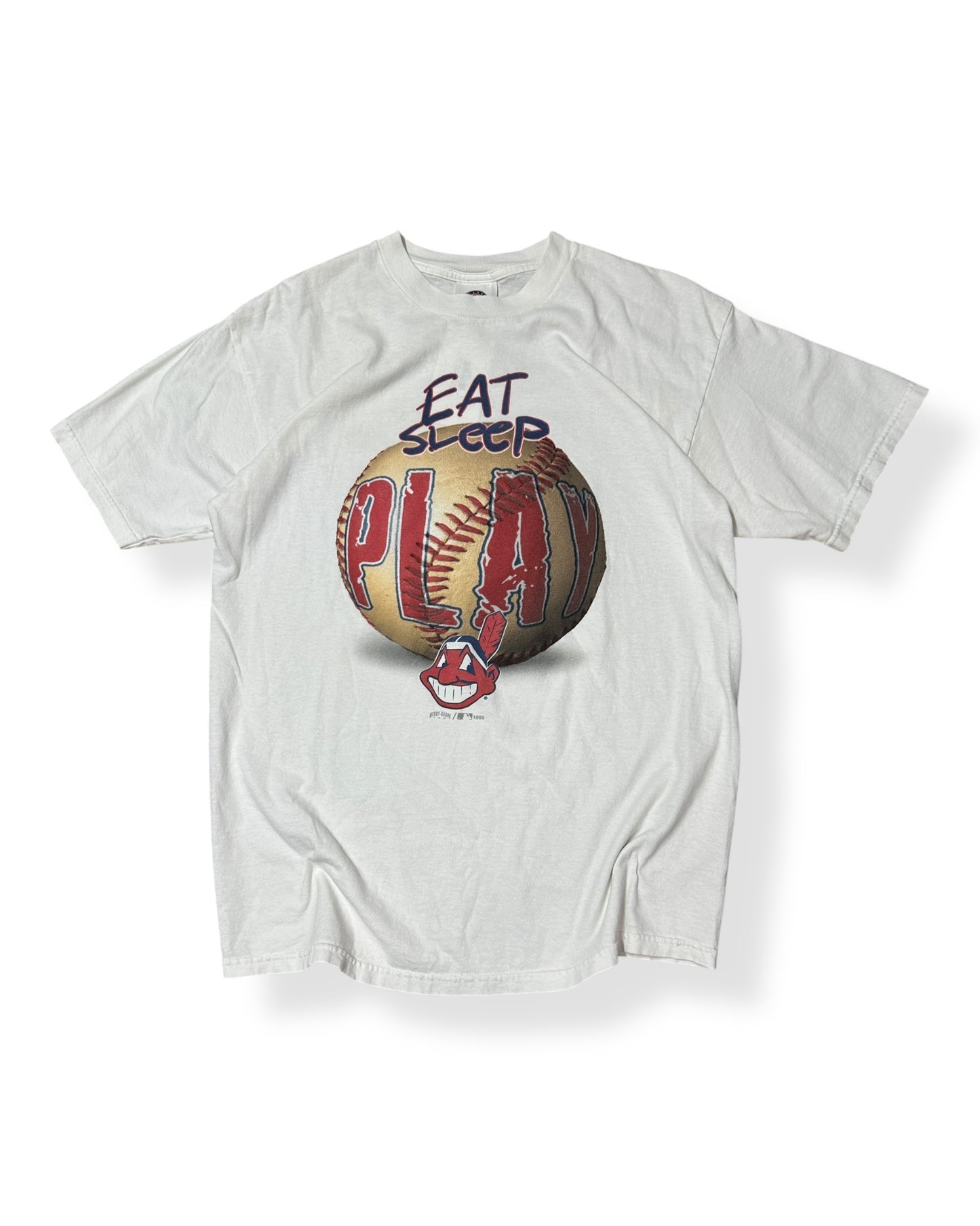 Vintage 1999 "Eat Sleep Play" Indians T-shirt