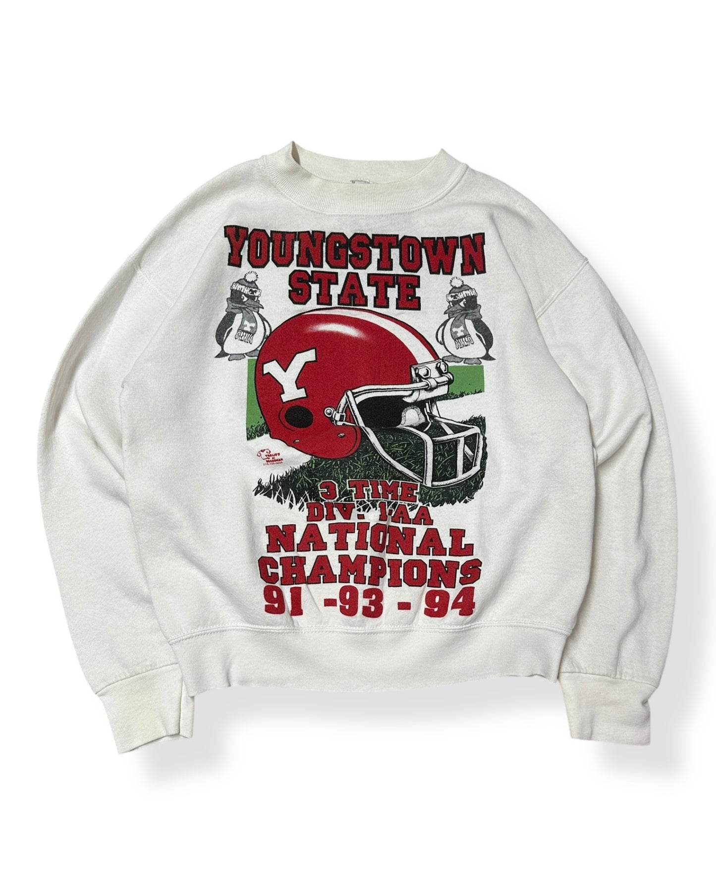 Vintage Youngstown State 3X Div 1 Champs Crewneck