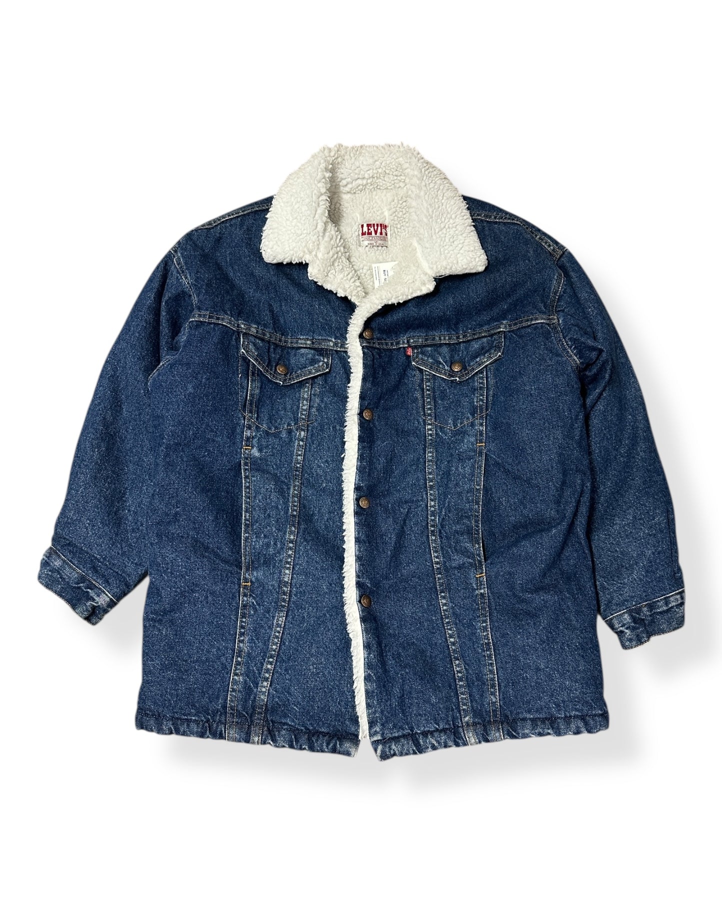 Vintage 80s Levis Denim Sherpa Jacket