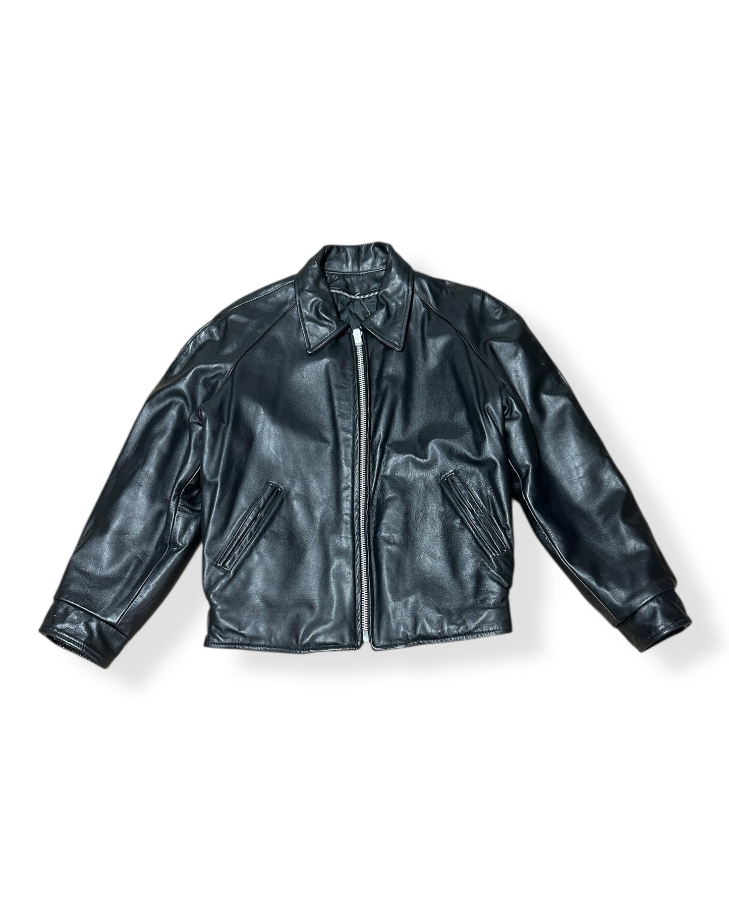 Vintage H&A Leather Collared Leather Jacket