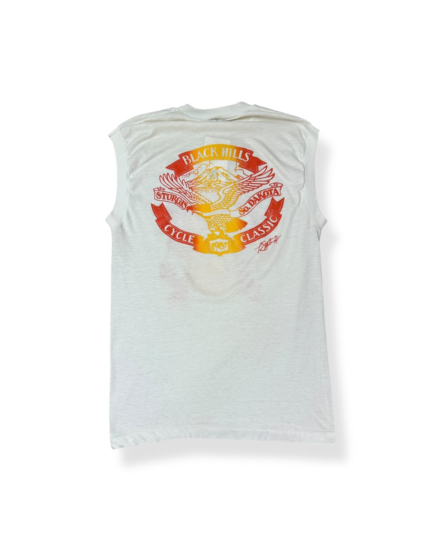 Vintage 1987 Dragon Black Hills Cycle Classic Tank Top