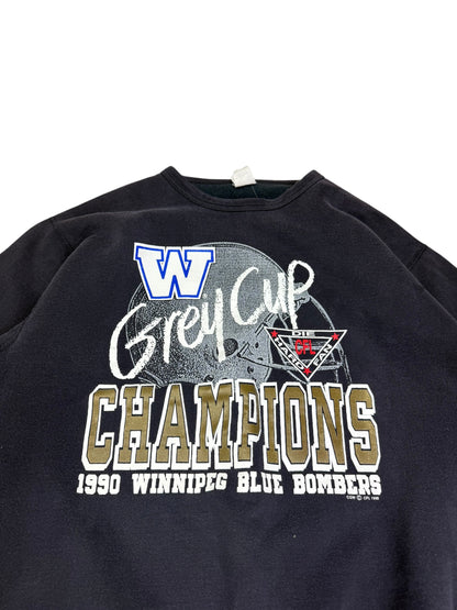 Vintage "Die Hard Fan" Blue Bombers Crewneck