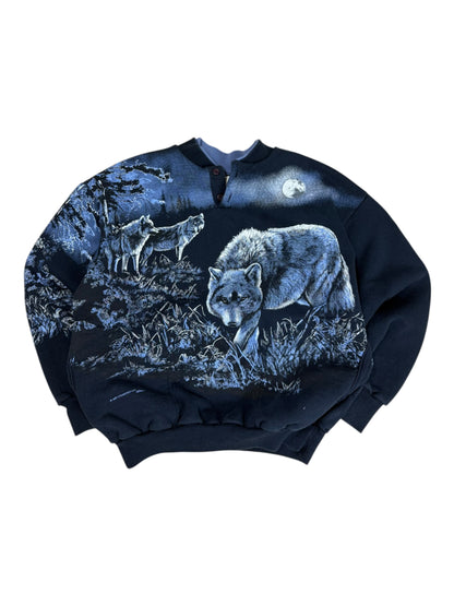 Vintage Wolf Arts Unlimited AOP Crewneck