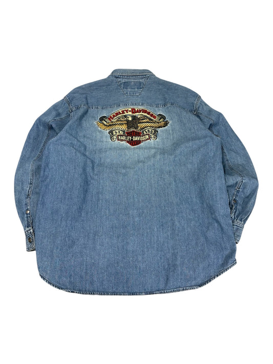 Vintage Harley Denim Button Up (As Is)
