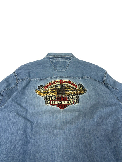 Vintage Harley Denim Button Up (As Is)