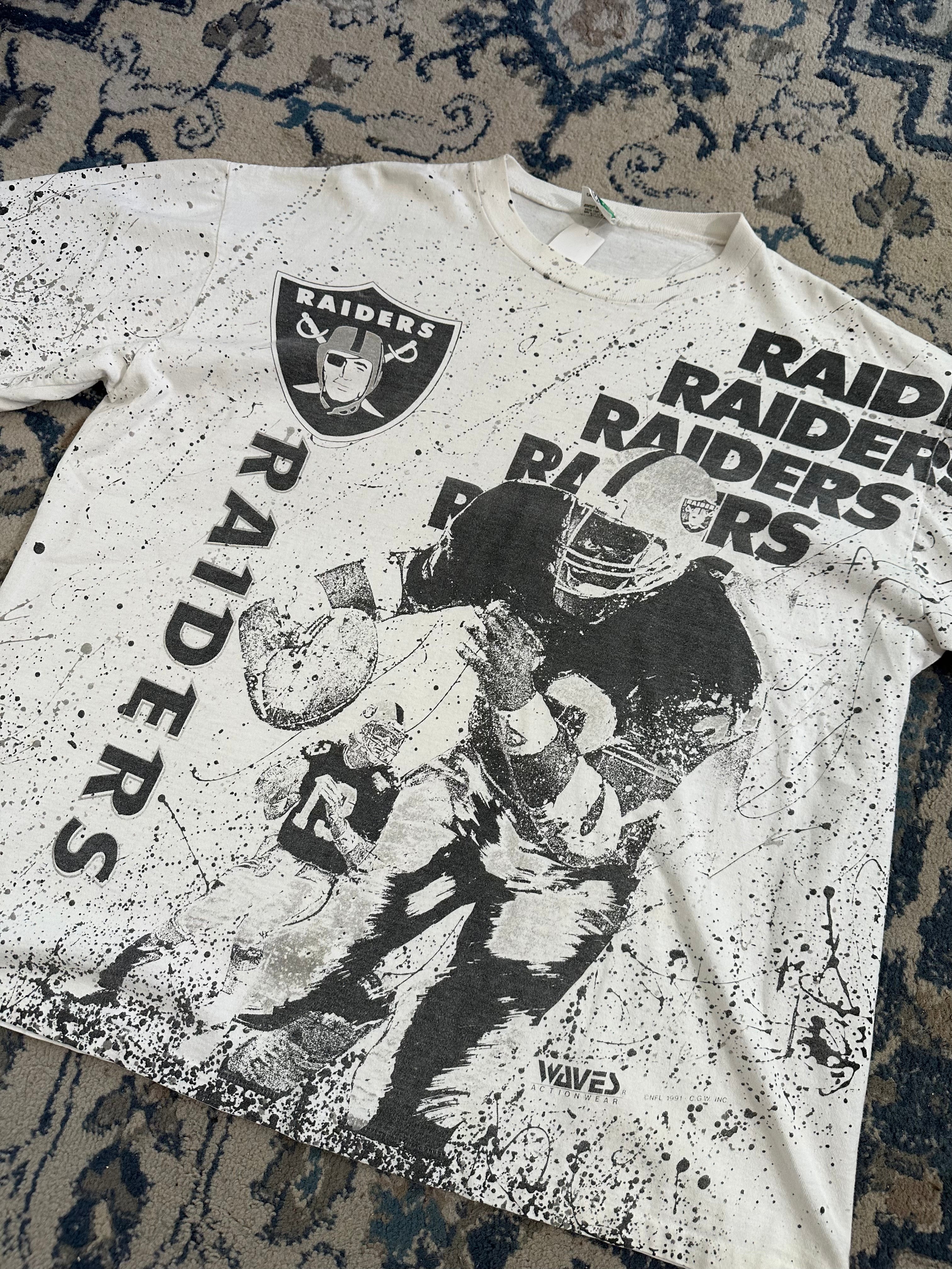 Vintage raiders clearance t shirt