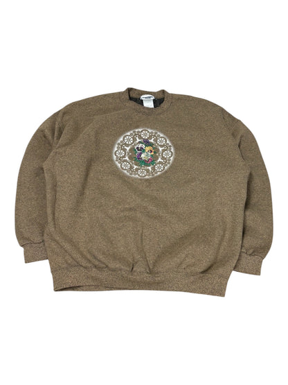 Vintage Embroidered Flower Crewneck
