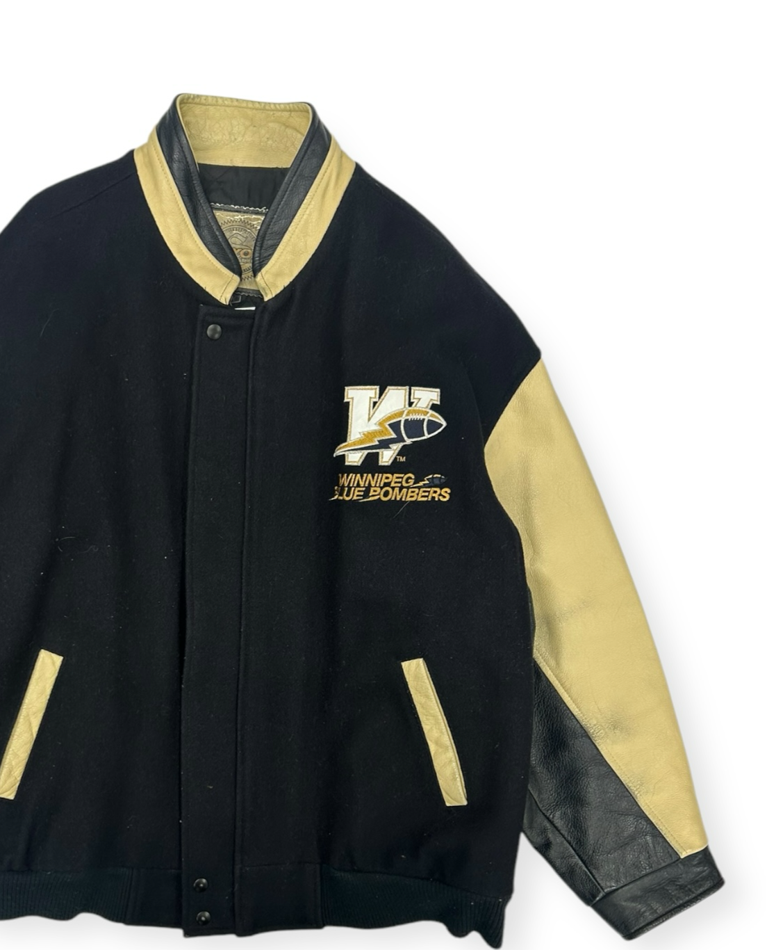 Vintage Winnipeg Blue Bombers Saxon Varisty Jacket Size 3XL