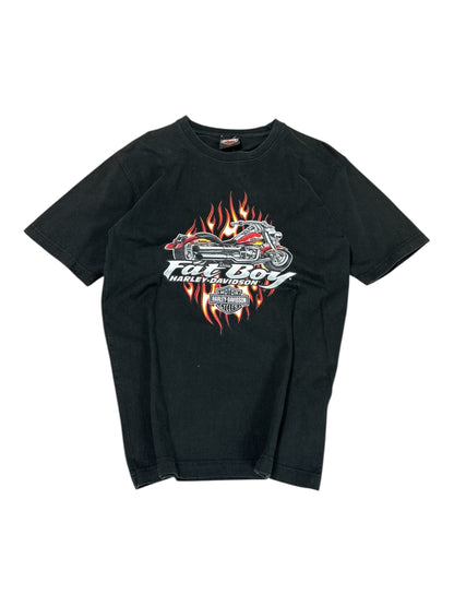 Vintage Harley Davidson Fatboy Flaming T-shirt