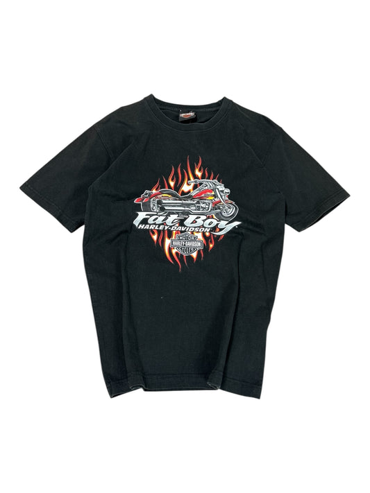 Vintage Harley Davidson Fatboy Flaming T-shirt