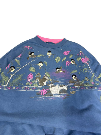 Vintage BIrds & Squirrel Crewneck