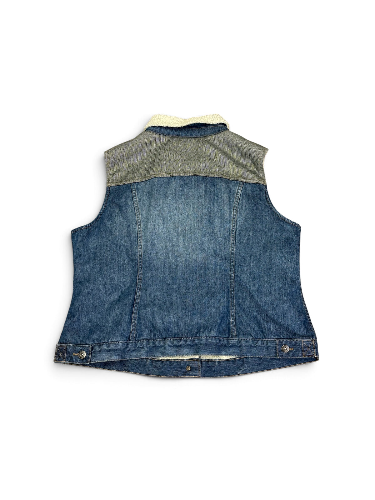 Ruffheaven Sherpa Lined Denim Vest
