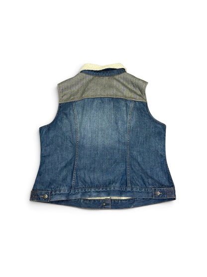 Ruffheaven Sherpa Lined Denim Vest