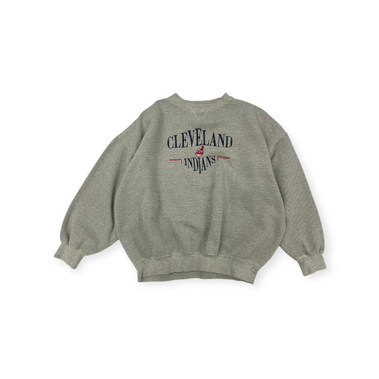 Vintage Cleveland Indians Waffle Knit Crewneck Size Large