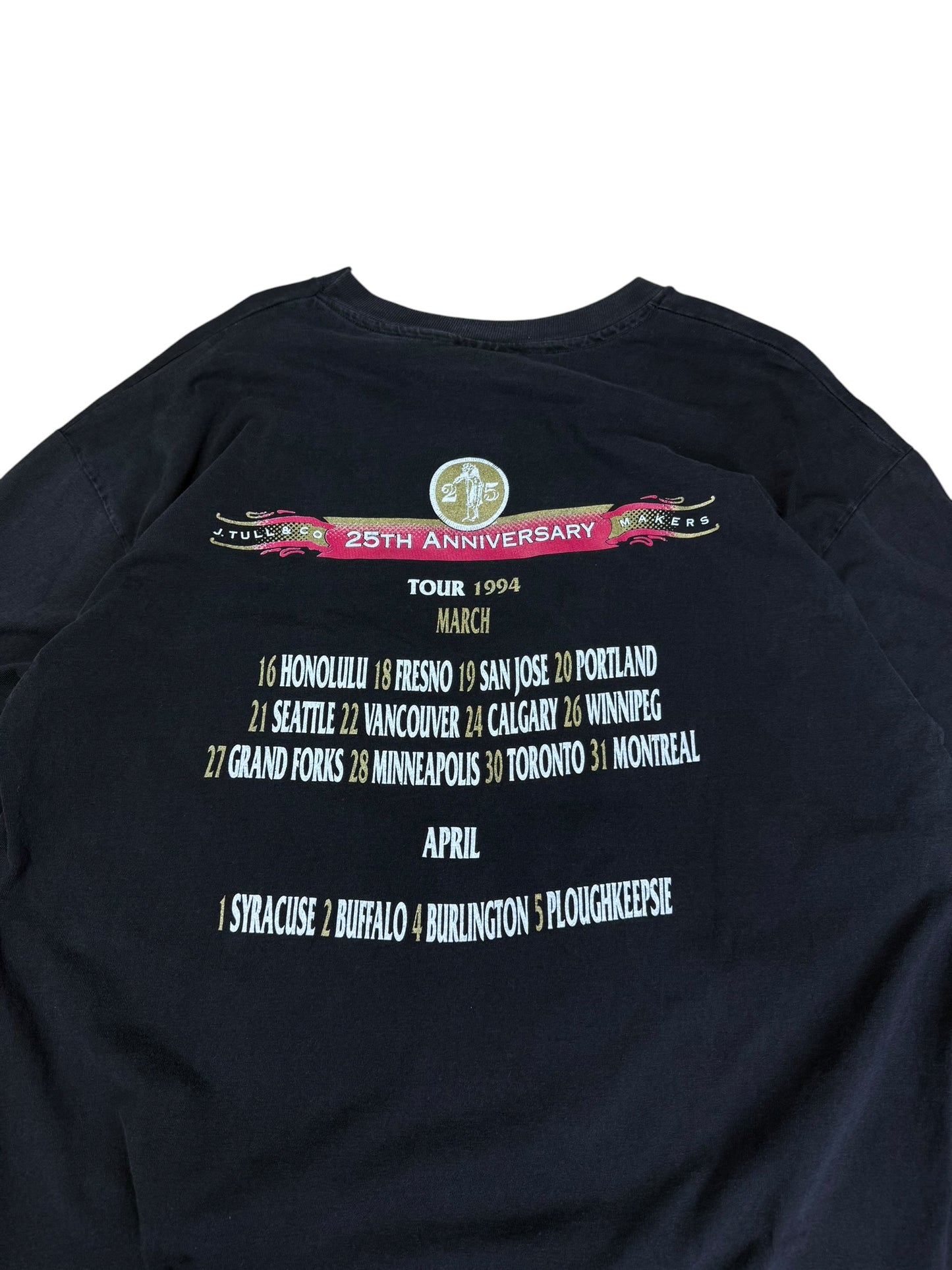 Vintage 1994 Jethro Tull 25th Anniversary T-shirt