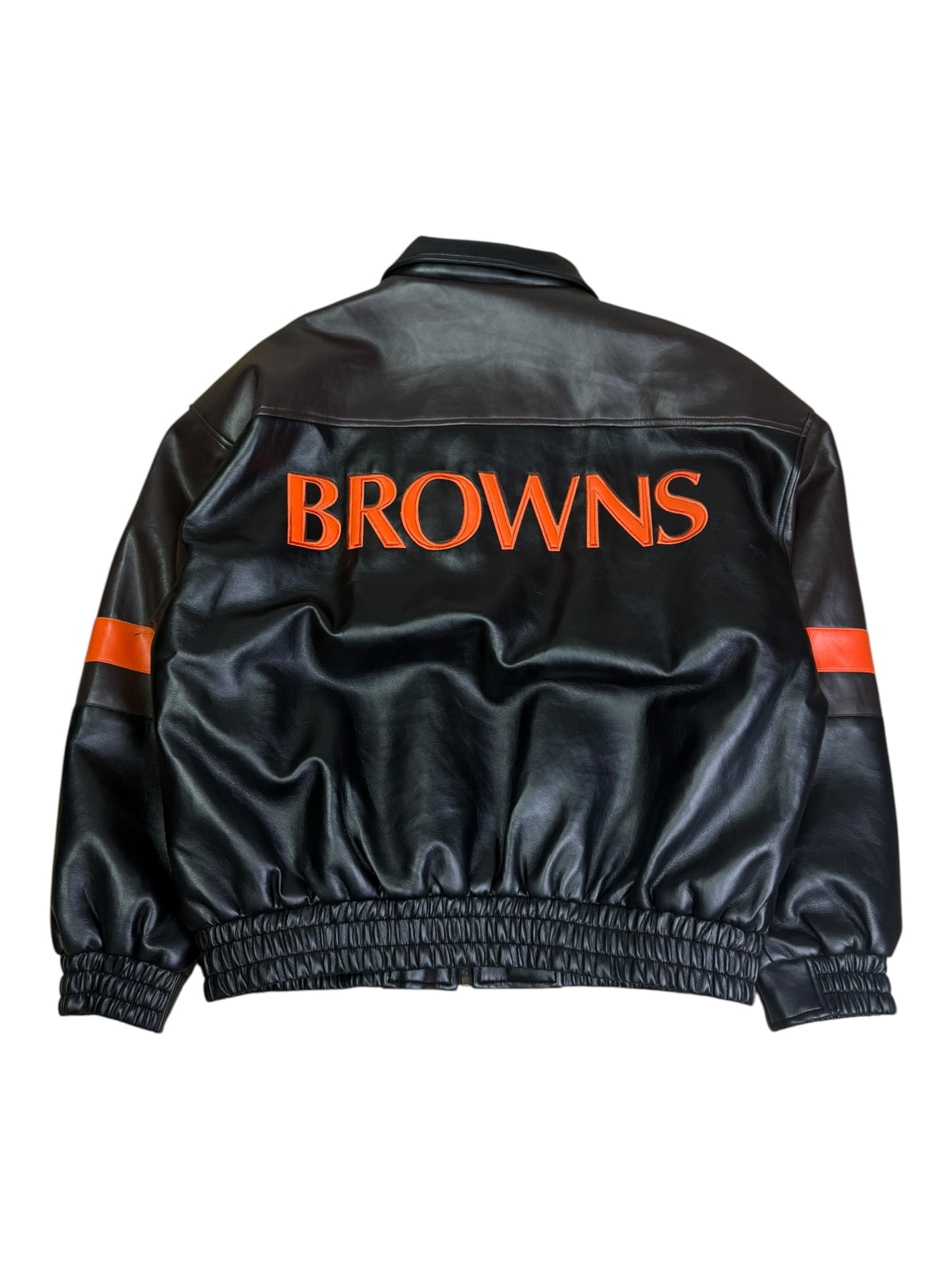 Vintage Cleveland Browns Bomber Leather Jacket