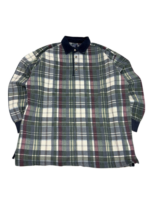 Vintage Bluezone Plaid Henley Longsleeve