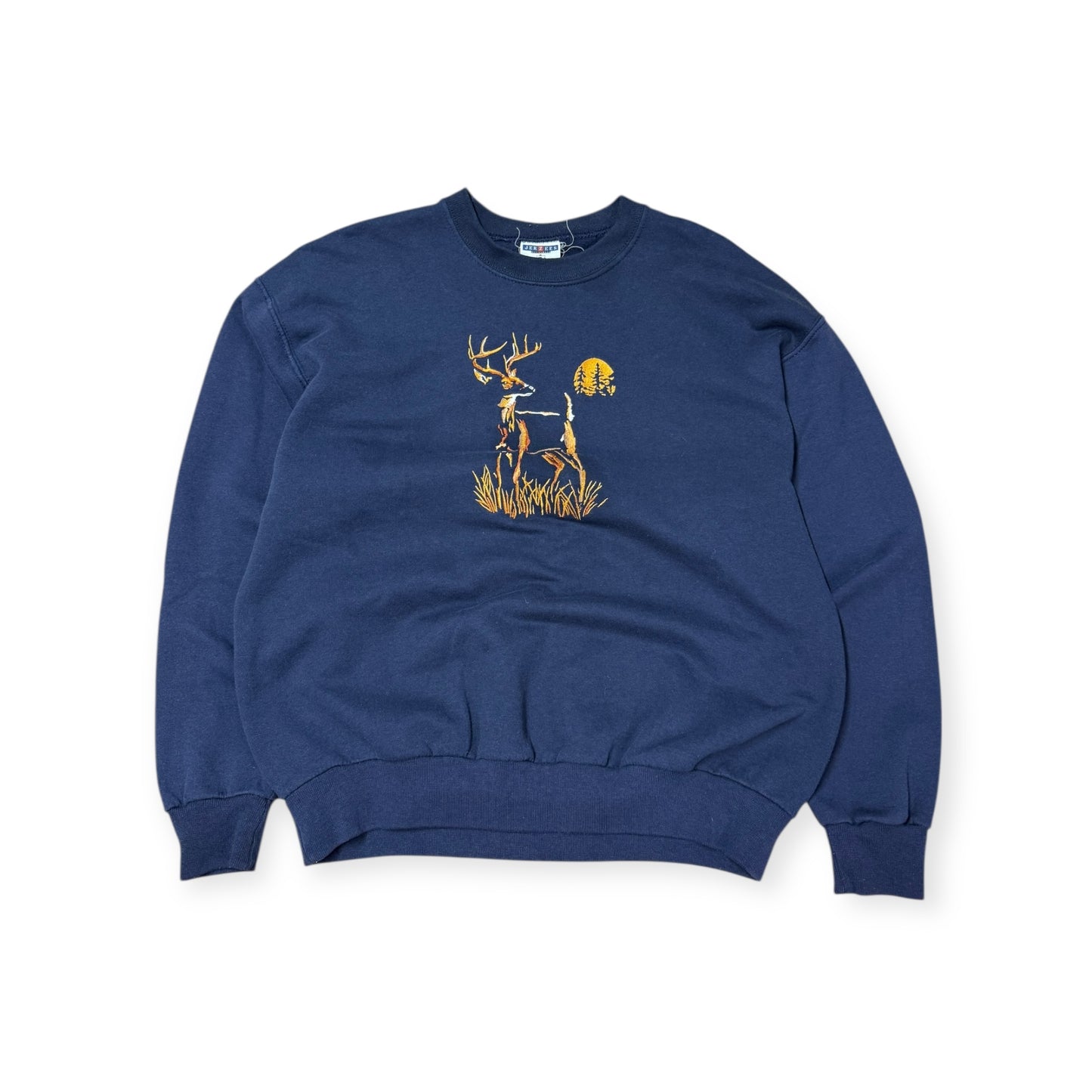 Vintage Deer Embroidered Crewneck