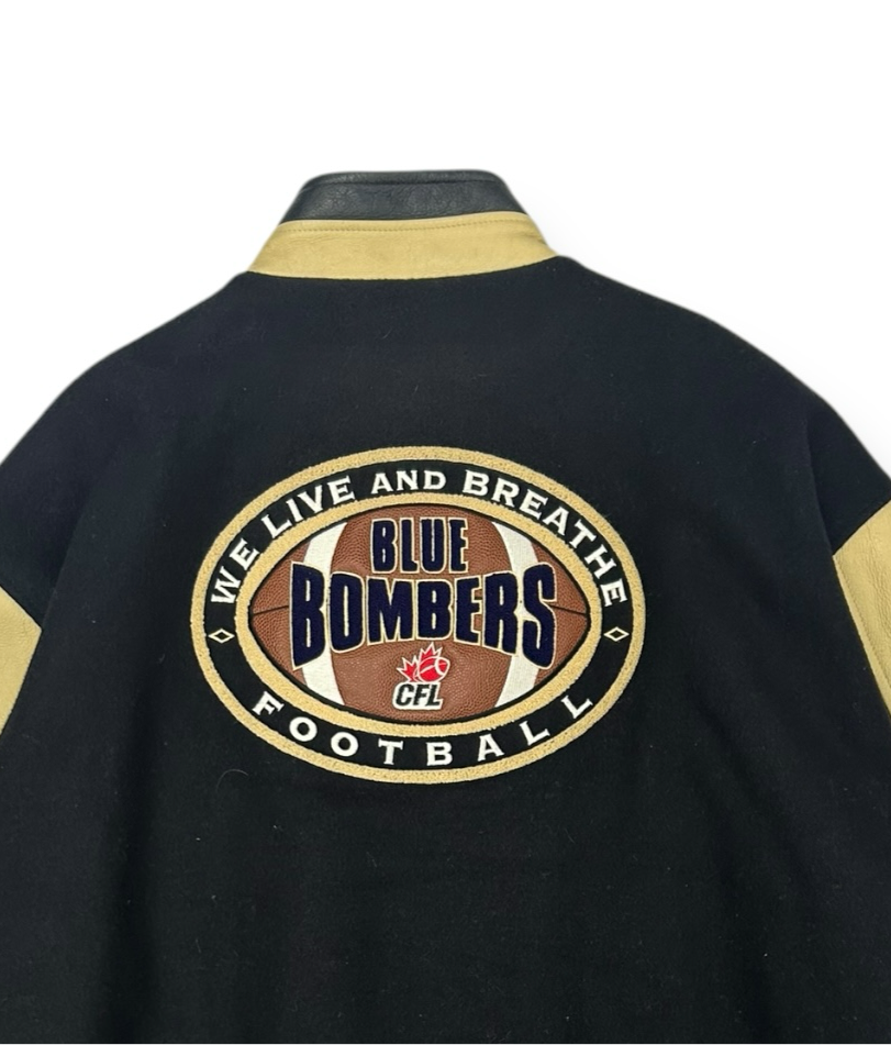 Vintage Winnipeg Blue Bombers Saxon Varisty Jacket Size 3XL