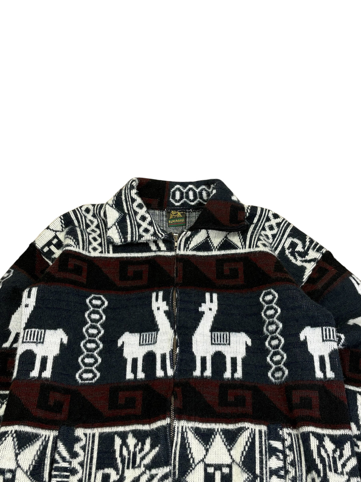 Vintage Tejidos Rumninahue Zip Up Sweater