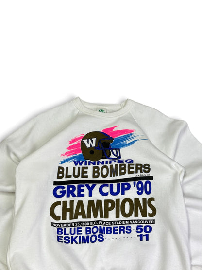 Vintage 90 Grey Cup Champs Blue Bombers Crewneck