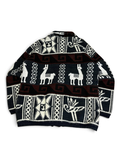 Vintage Tejidos Rumninahue Zip Up Sweater