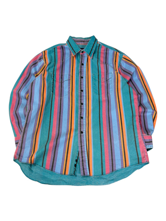 VIntage Multi Colored Wrangler Button Up