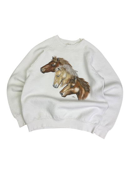 Vintage 1988 3 Horses Crewneck