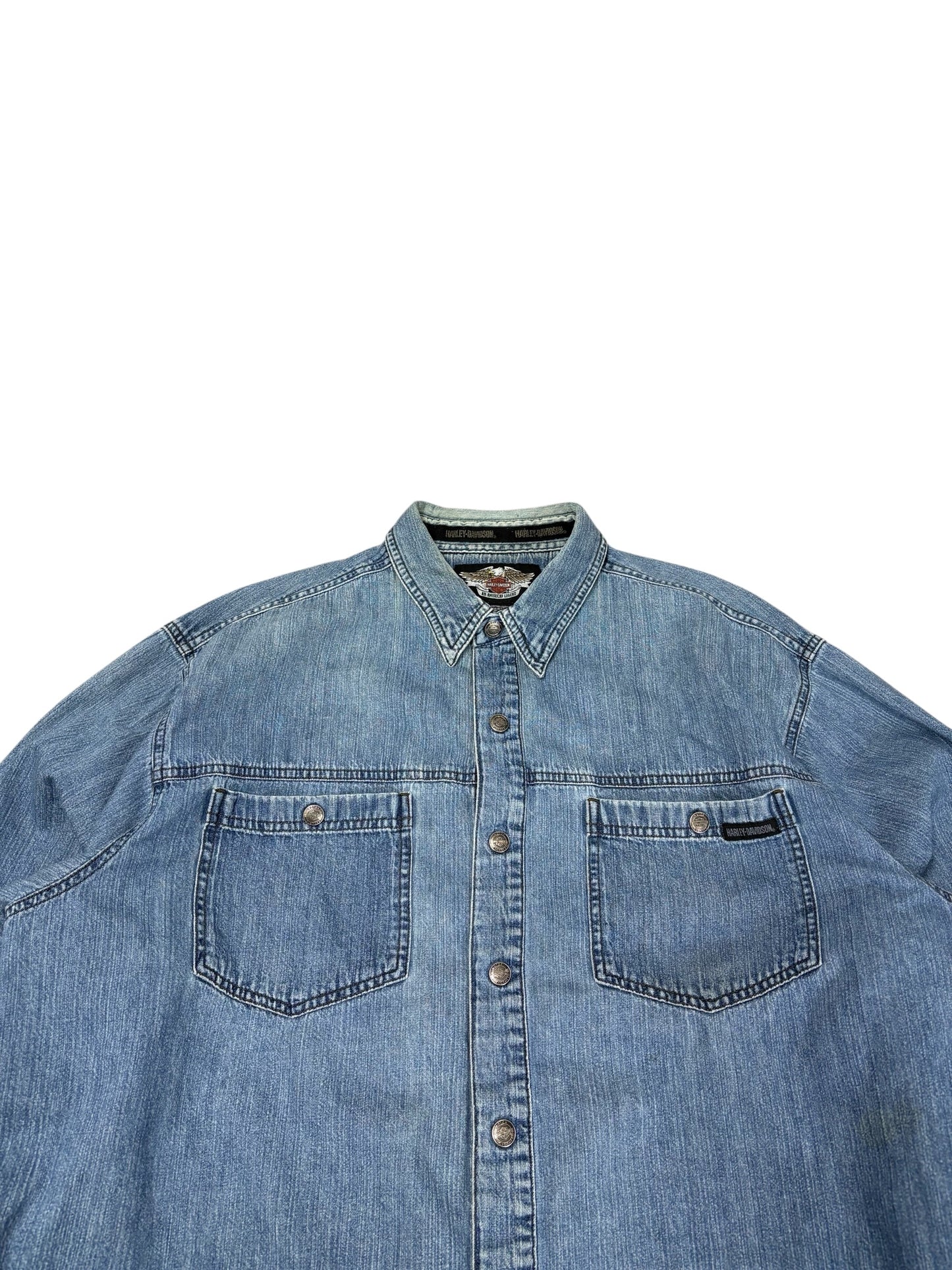 Vintage Harley Denim Button Up (As Is)