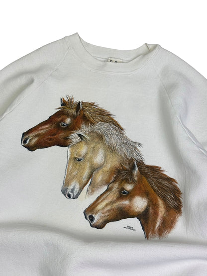 Vintage 1988 3 Horses Crewneck