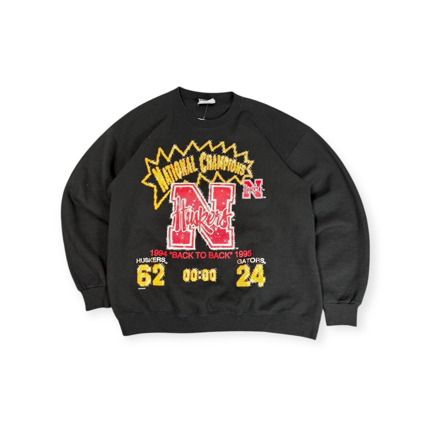 Vintage Nebraska Back To Back Champs Crewneck